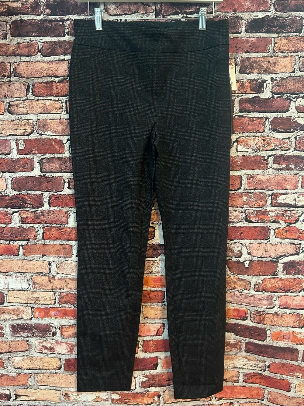 Massimo Fabro Dark Gray Plaid Stretchy Trouser Pants Women’s Size 6 NWT